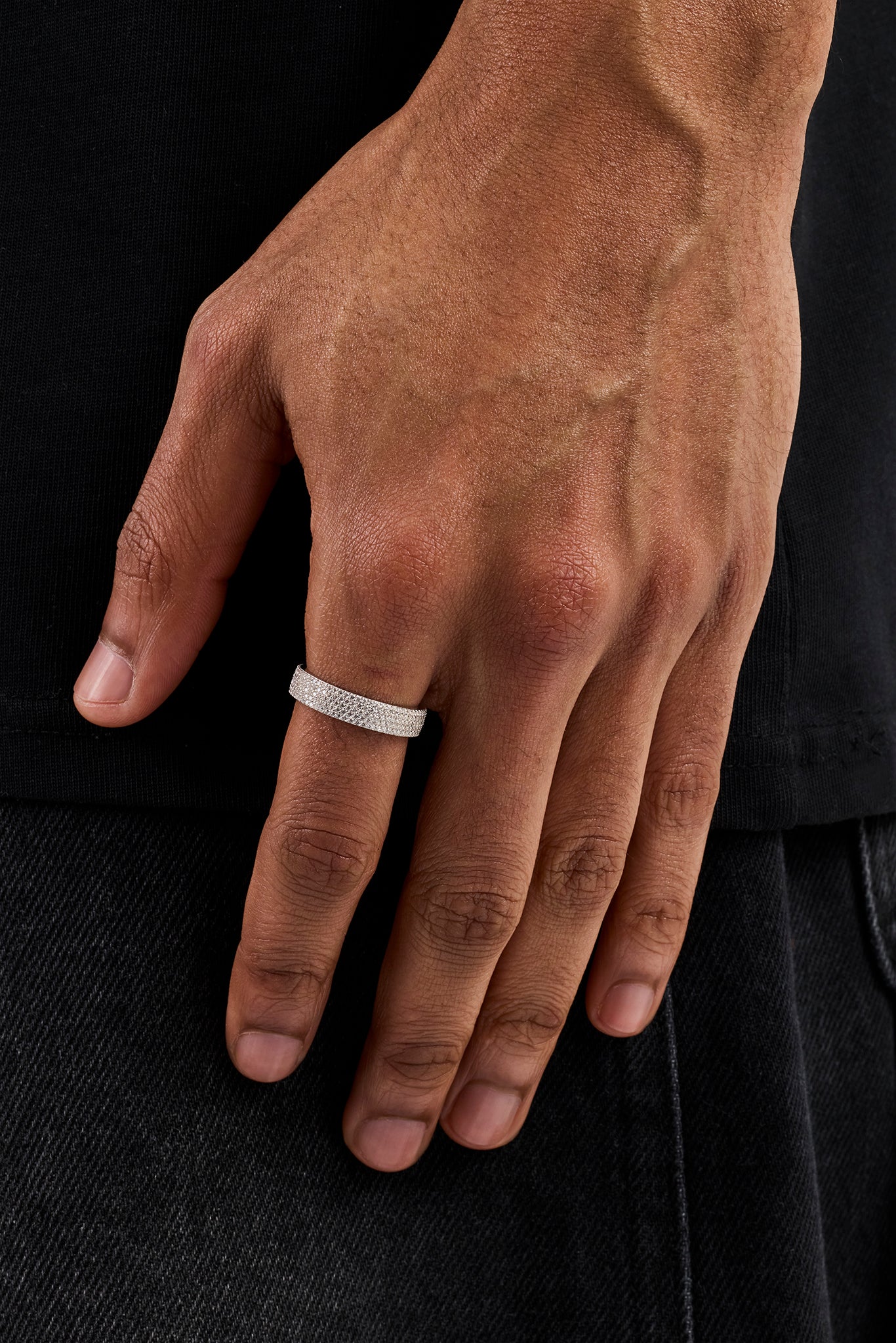 5 Row Tennis Ring - 6mm - White